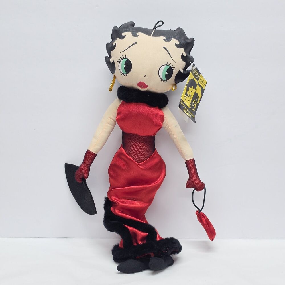 Vintage 2002 Saloon Betty Boop Plush Doll 16" By Kellytoy Animation Memorabilia